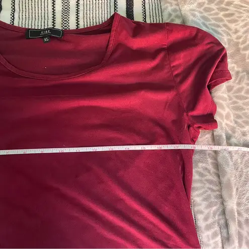 Vibe Sportwear Vibe Sportswear Suede Bodycon Dress XL Maroon Red Preppy Athleisure Streetwear