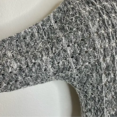 Quiksilver QUICKSILVER sweater scoop neck multi weave 3/4 length sleeves