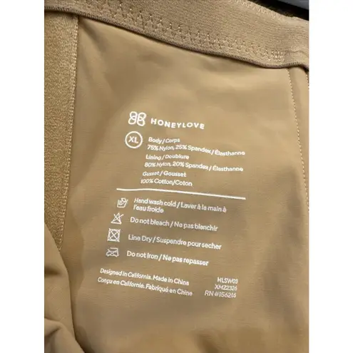 HoneyLove SculptWear SuperPower Short Womens Size XL Sand Shapewear Sculpting Brown