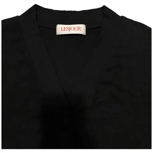 NWOT LESJOUR BLACK BUTTONED CARDIGAN BIZ