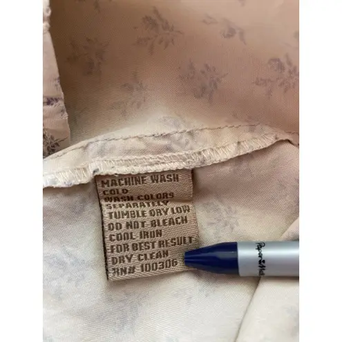 Ryan Michael Large Womens Silk Western Pearl Snap Floral Shirt Rockabilly Logo Purple