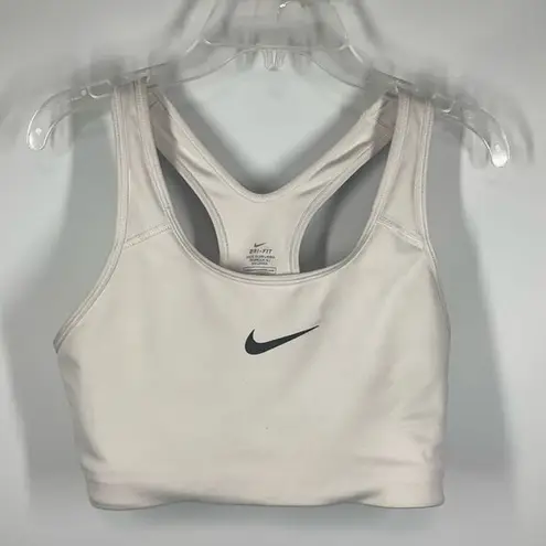 Nike  Women's Pullover Wide Strap Dri-Fit Racerback Sports Bra White Size Medium