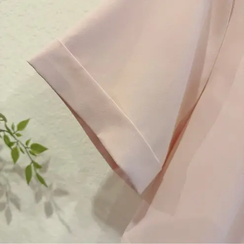 J.ING Jing Pink Collared Short Sleeve Crop Top Size XS NWT