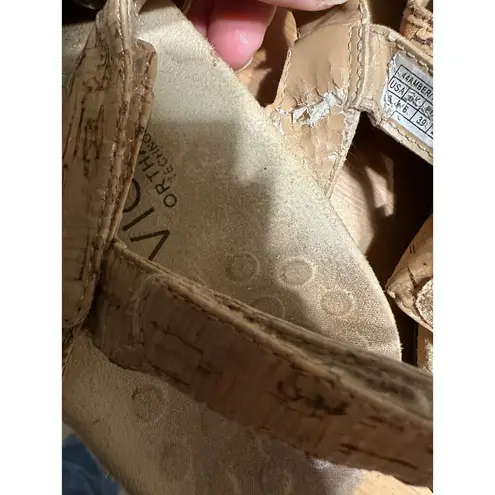 Vionic  Amber Cork Sandals Women's Shoes Size 8 Tan Summer Walking Comfort Flaws thumbnail 7
