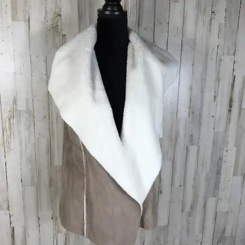 Susina Faux Suede Shearling Vest Insulated Fleece Size undefined
