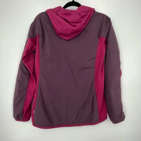 Jack Wolfskin Womens Color Block Purple Hooded Zip