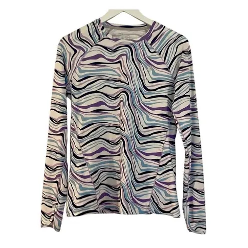 Coolibar UPF 50 patterned geodeālong sleeve top Small Blue