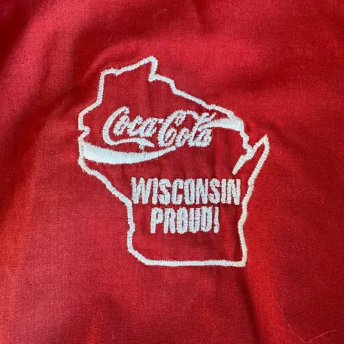 Vintage Norman Todd Coca Cola Red Blue Windbreaker Jacket 80’s 90’s Size Medium