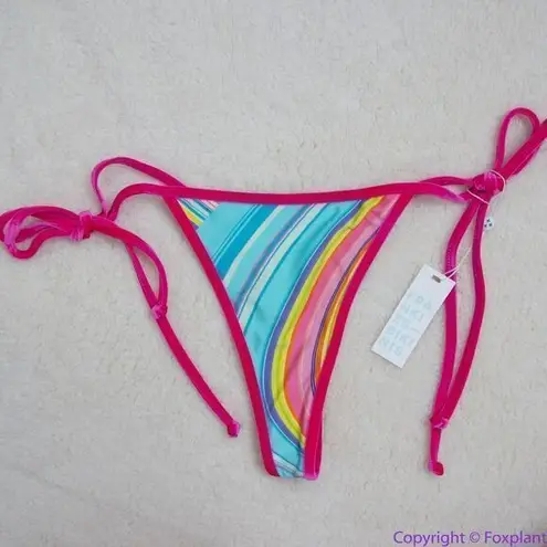 frankie's bikinis NEW Frankie’s‎ Bikini’s rainbow swirl hazel bikini bottom, L - Image 6