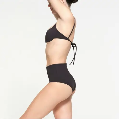 SKIMS Signature Swim Full Brief Bikini Bottom Medium Black High Rise Minimal New