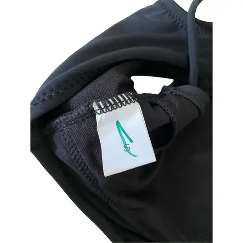 Crossover Corset Style Bikini Top Swimwear Beach Vacation Tie Back Black