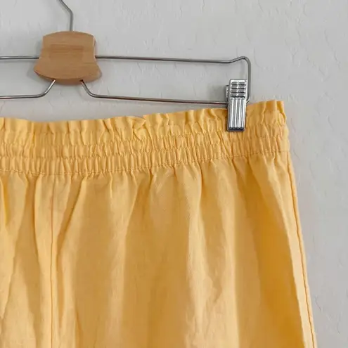 CALIA Linen Blend High Waisted Wide Leg Cover Up Swim Pant Sunrise Orange Size L Size L