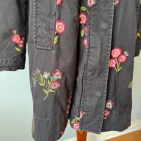 Kate Spade  Floral Embroidered Parka Jacket Size Small