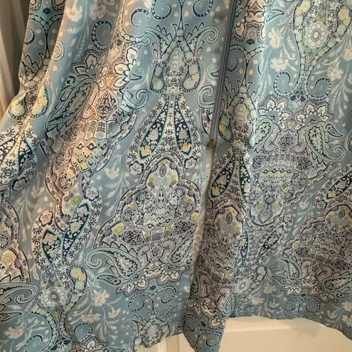 Miss Elaine Paisley Robe Blue Size 1X