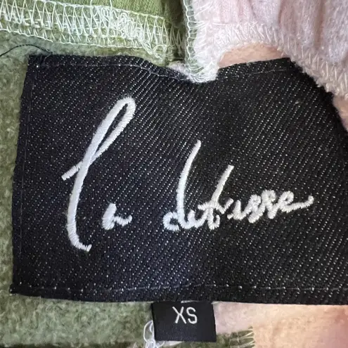 La Detresse Lovers Two Tone Green Pink Sweatpants XS New