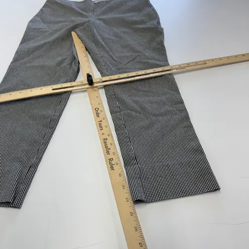 J.Jill  Pants Womens Size 12 Petite Black White Gingham Premium BiStretch