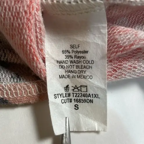 White Birch Women Patchwork Bandanna Horse Print Henley Top Oversized Size Small