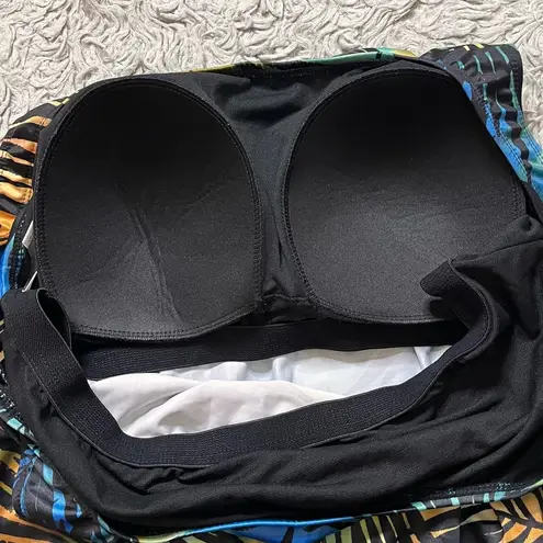 Swimsuits for All Swimsuit Tankini Top Blousy Blouson Tropical Swimsuit 18 Blue