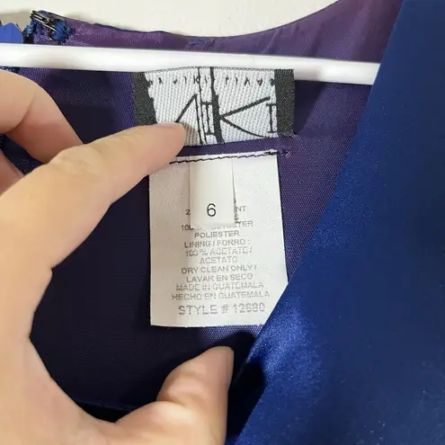 VTG Niki by Niki Livas Dance Prom May Event Occasion Maxi Dress Sz 6 Blue