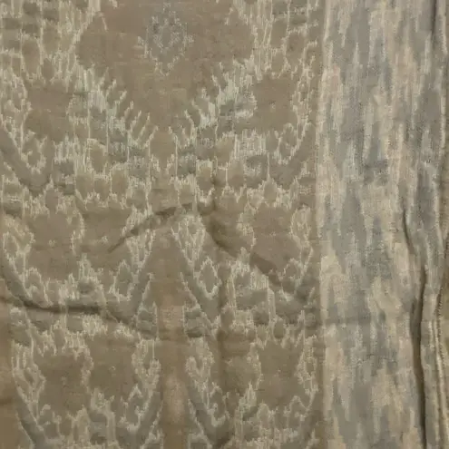 Neck Scarf Print Tan Blue Cream Beachy 80x28 80”L X 28”W Beach Coastal