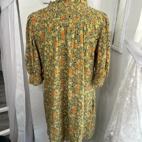 Olivia James the label Bea dress in harvest size medium (No Belt) Green