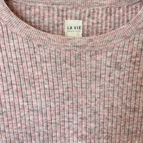 Rebecca Taylor La Vie Sz M Pullover Knit Pink Sweater Stretch Long Sleeves - Image 3