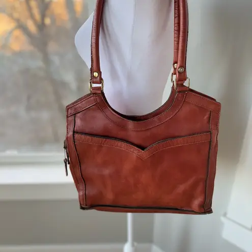 Vintage 70’s 80’s Made in Korea Leather Bag Purse Brown