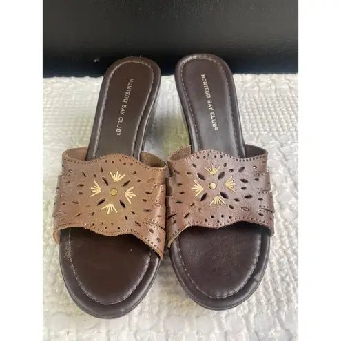 Montego Bay Club Women's Brown Shoes/ Sandals Heel 3.5" Size 8.5 SKU 3361
