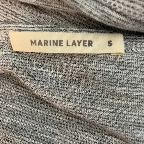 Marine layer  Striped Slub Rayon Gray Stripe Tee