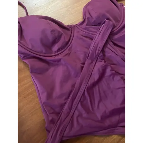 ANDIE NWT Swim Plum Canary Tank Top Caicos Bottom Tankini Set Large