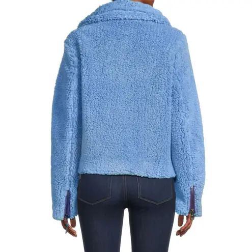 Apparis Tamika Faux Fur Light Blue Teddy Jacket Size M