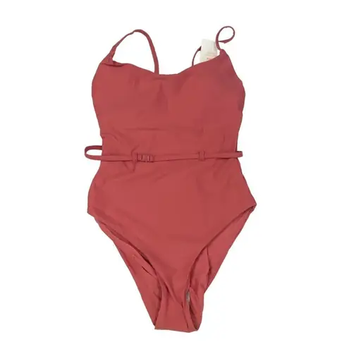 ANDIE  Swim Pink Punch Riviera Belted One Piece Swimsuit Sz S NWT