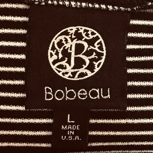 Bobeau ‎ Black White Off Shoulder Dress Long Large