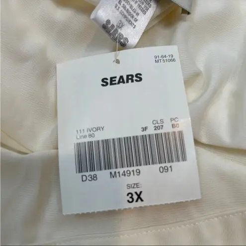 Vintage Amanda Stewart Nightgown Ivory Short Sleeve Lace Trim NWT