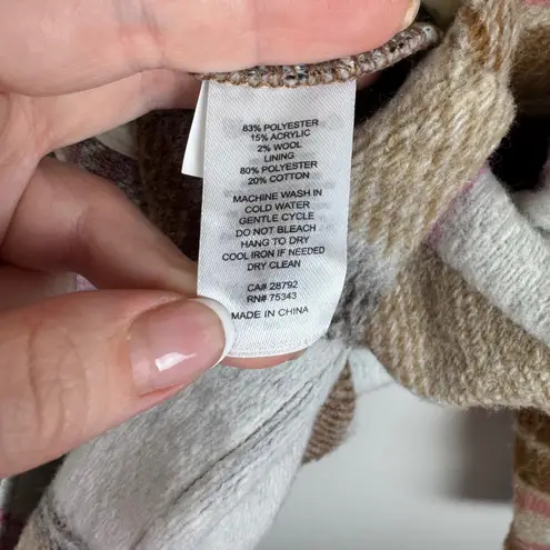 Joie Plaid Button Front Shacket Size Large Wool Blend Fall Streetwear Trendy - Image 8