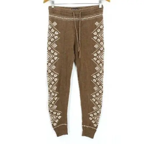 American Eagle  Brown Faire Isle Sweater Joggers, Size Small