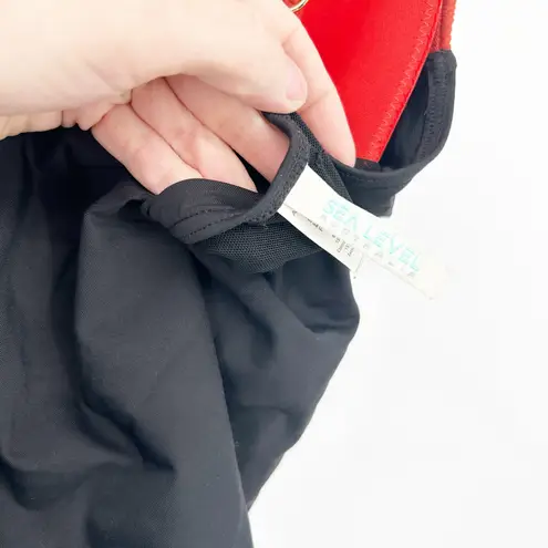 Sea Level Womens Beach Colorblock Crisscross Front One Piece Swimsuit Size 12 Orange