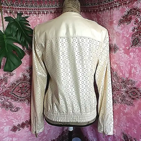 Peck & Peck Women's Laser Cut Zipper Jacket