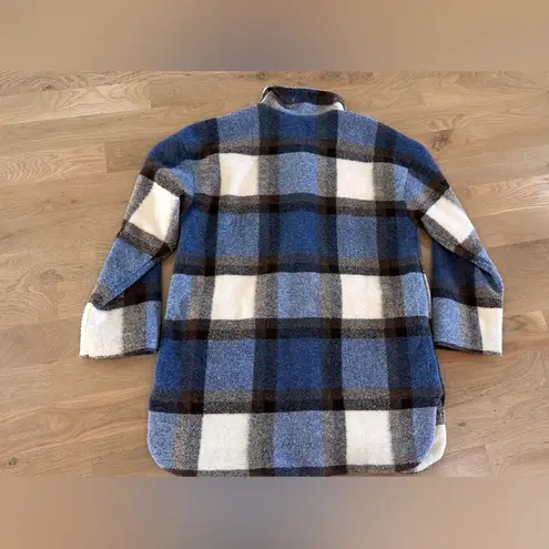 Hutch Brandy Coat shacket blue plaid size medium