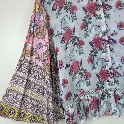 Aratta Silent Journey Blouse Boho Romantic Size S Approx Ruffle Flared Sleeves Pink