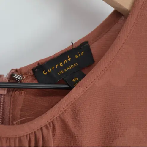 Current Air Anthro Castille Floral Jacquard Wide Leg Jumpsuit Pink Women's XS