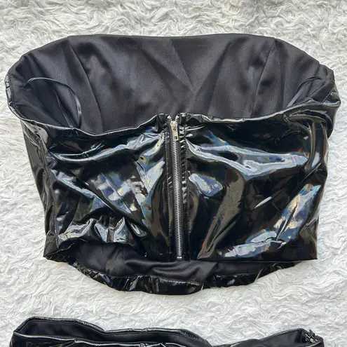 Cherry Mellow Iridescent Black Vinyl Rave Set Size Medium