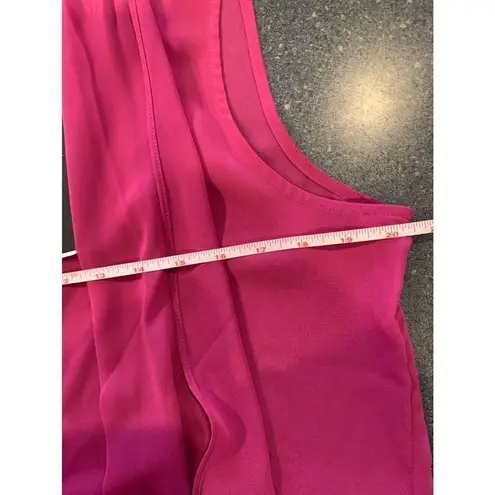 6th & Lane Fuschia Transparent Blouse size 16 Junior Pink
