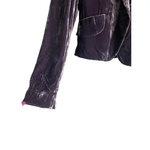 BCBGMAXAZRIA BCGBMaxazria Women Jacket S Purple Crushed Velvet Rocker Y2K Retro Whimsigoth