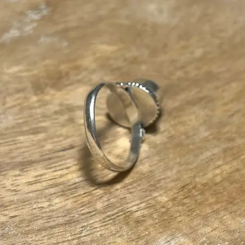 Sterling Silver Turquoise Stone 925  Adjustable Ring