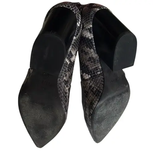 All Saints Leather Aster Snake Print Ankle Boots Size 9