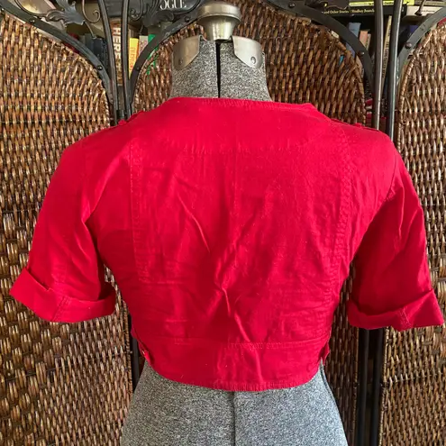 Size S//Vintage 90s Gorpcore Style Cropped Red Zip Up