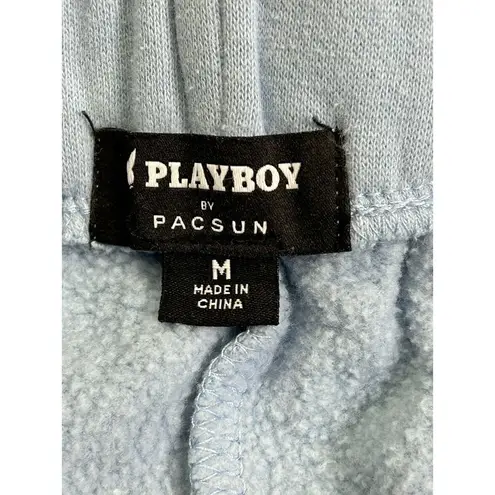 PacSun Playboy By  Women's M Blue Cotton Elastic Waist Sweat Shorts Soft Cozy