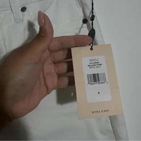 NYDJ  Relaxed Piper Crop Jeans Optic White Pants Optic White Size‎ 6 - Image 7