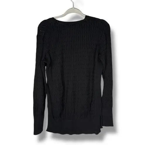 Pact Knit Long Sleeve Sweater Crewneck Black Organic Cotton